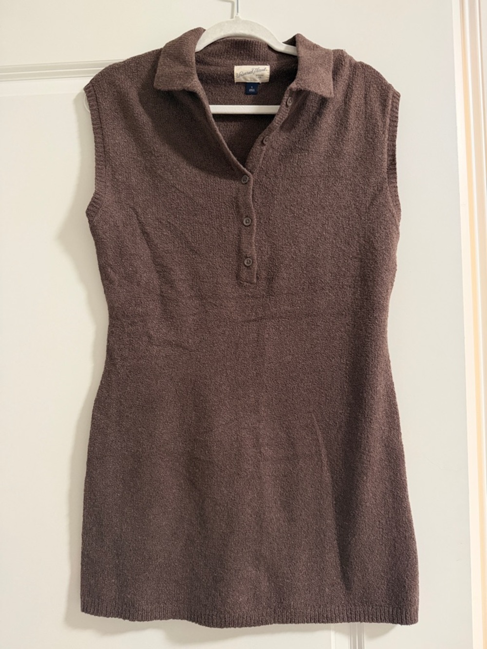 Universal Thread Sleeveless Polo Knit sweater brown dress size small
